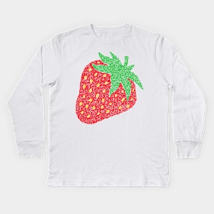 Curly Strawberry In The Garten Kids Long Sleeve T-Shirt